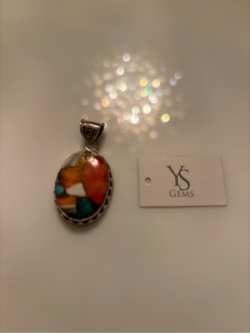 YS Gems sterling and gemstone pendant